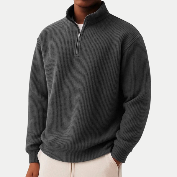 Elegante jersey de punto con cremallera