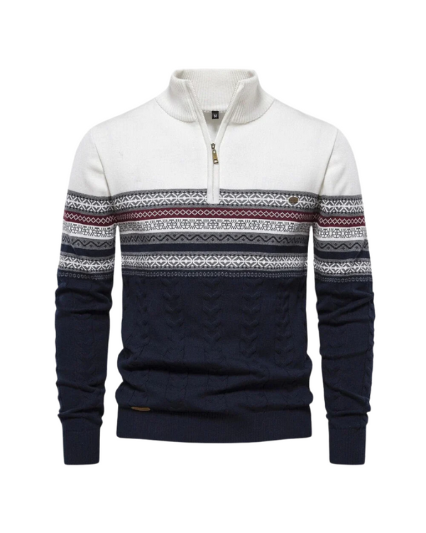Jersey Frederico de algodón con cremallera y estampado