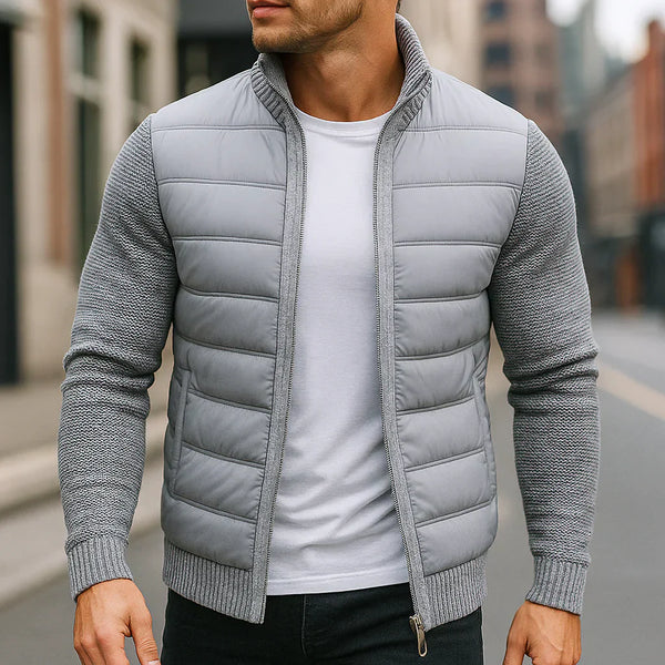 Chaqueta Acolchada Cuerpo y Mangas de Punto Polar