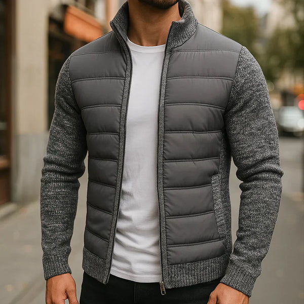 Chaqueta Acolchada Cuerpo y Mangas de Punto Polar