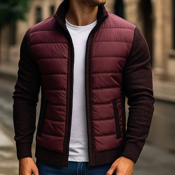 Chaqueta Acolchada Cuerpo y Mangas de Punto Polar