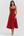 Vestido midi con corsé y abertura