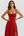 Vestido midi con corsé y abertura