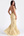 Vestido largo con corsé floral bordado