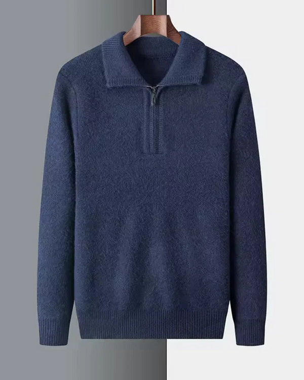 Jersey de cachemira con cremallera Gstaad