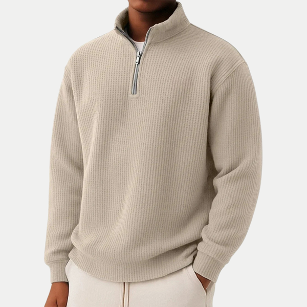 Elegante jersey de punto con cremallera