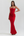 Vestido largo satinado con escote palabra de honor
