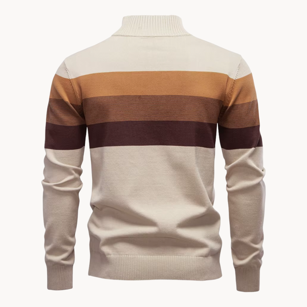 Elegante jersey de algodón con cremallera