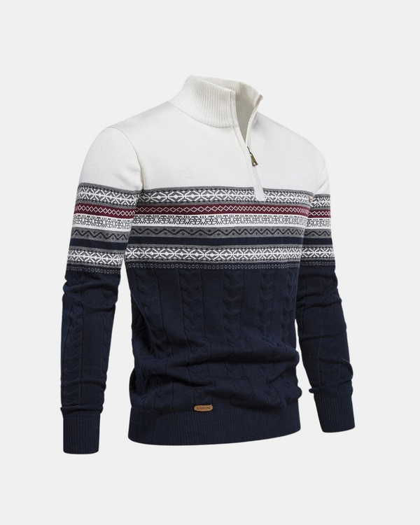 Jersey Frederico de algodón con cremallera y estampado