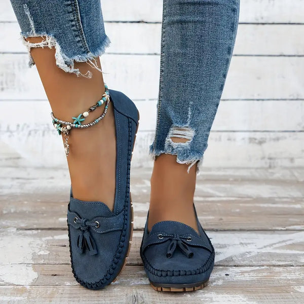 Mocasines con Lazo y Suela Flexible