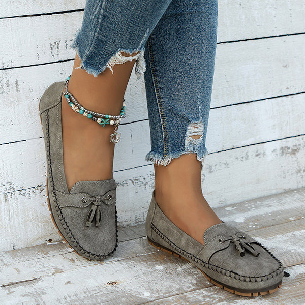 Mocasines con Lazo y Suela Flexible
