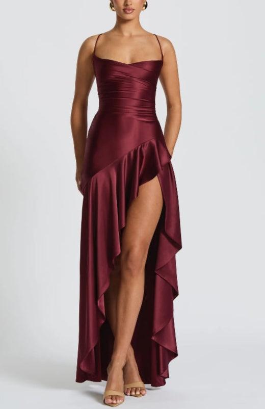 Vestido Maxi Halter Espalda Descubierta