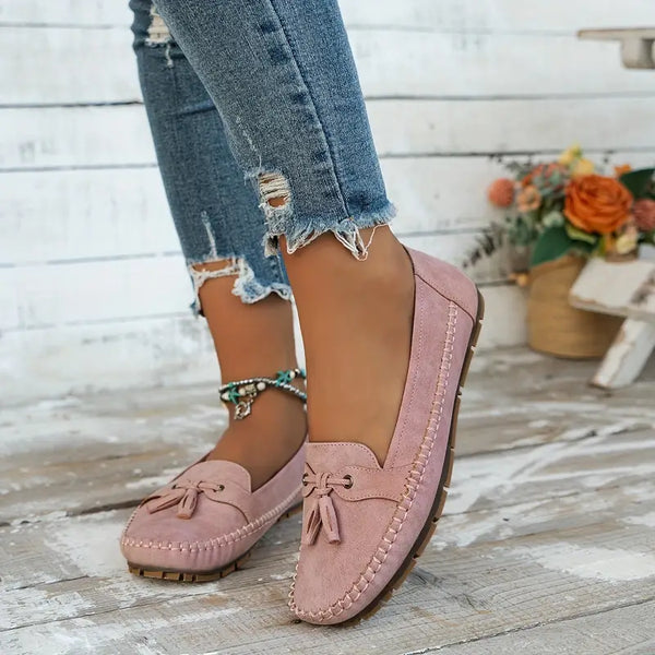 Mocasines con Lazo y Suela Flexible