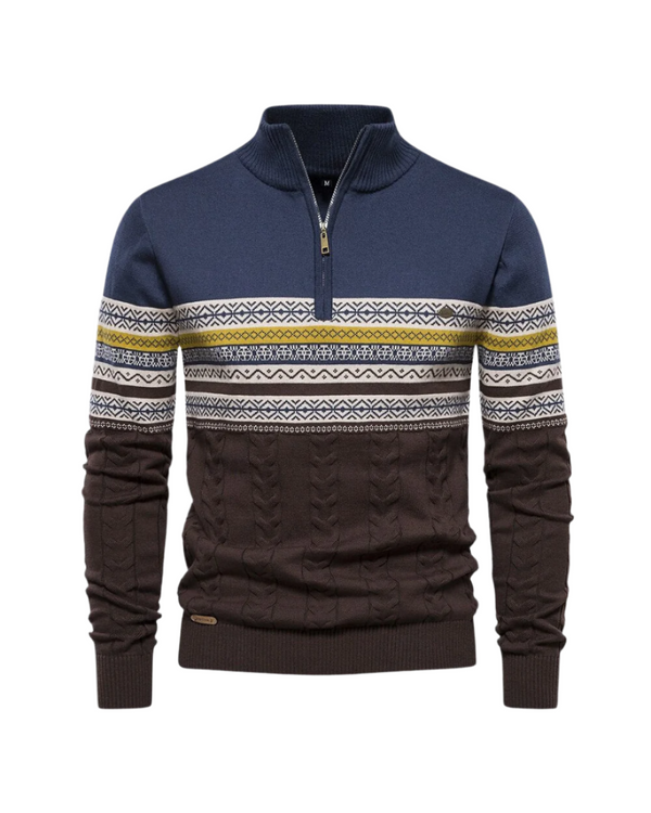 Jersey Frederico de algodón con cremallera y estampado