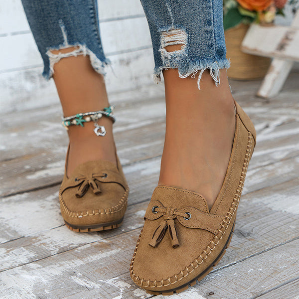 Mocasines con Lazo y Suela Flexible