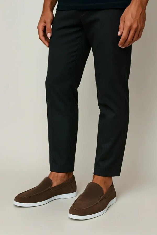 Elegantes mocasines de ante