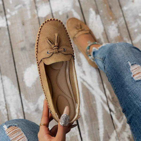 Mocasines con Lazo y Suela Flexible