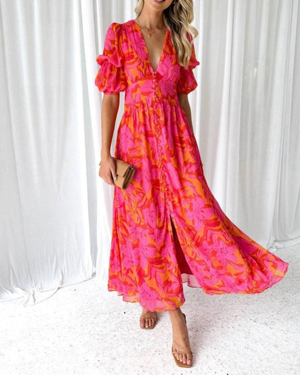 Vestido Maxi Coral