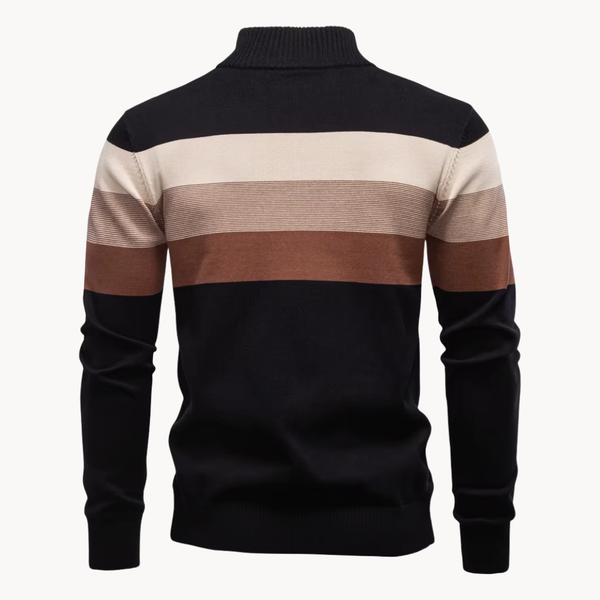 Elegante jersey de algodón con cremallera