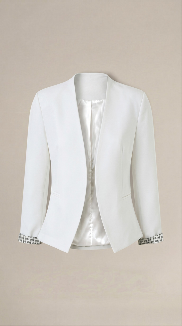 Blazer de corte recto con hombreras