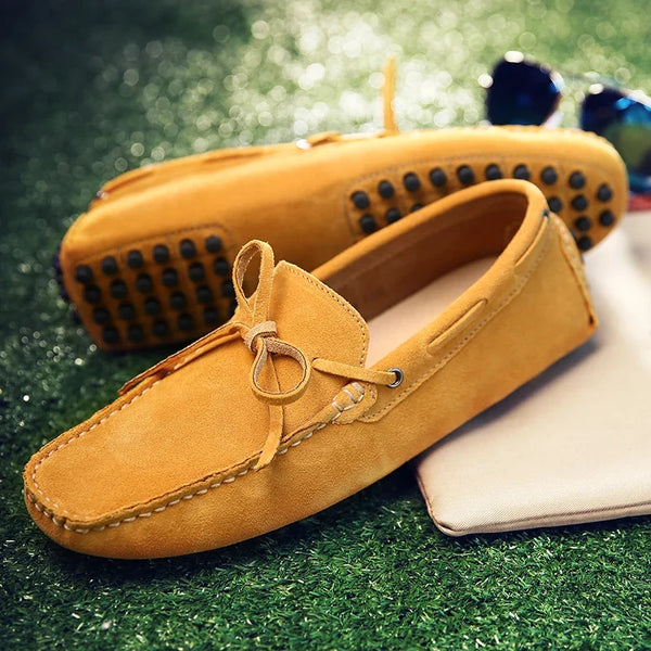 Mocasines casuales de ante para el verano