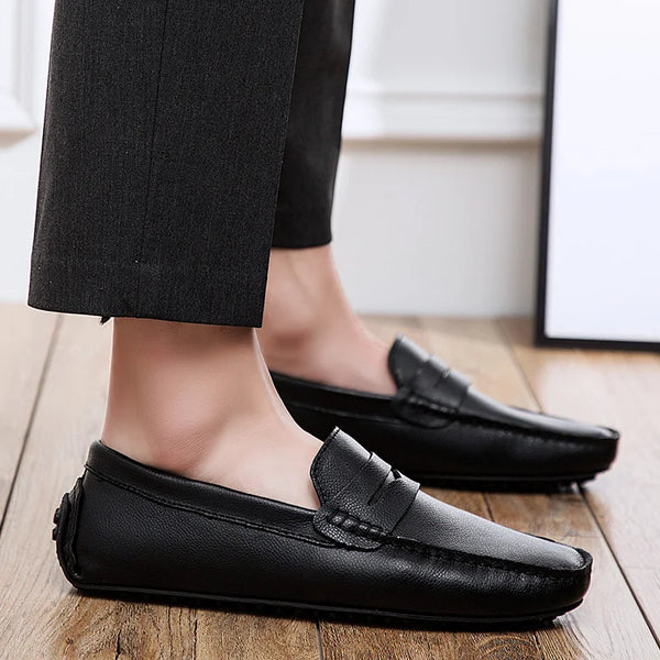 Mocasines casuales de piel para el verano