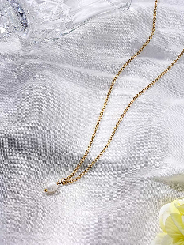 Collar Minimalista con Colgante de Perla