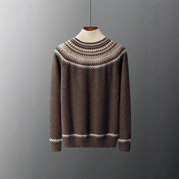 Elegante jersey de cachemira con cremallera