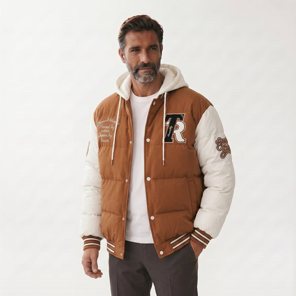 Chaqueta Elegante Acolchada con Capucha