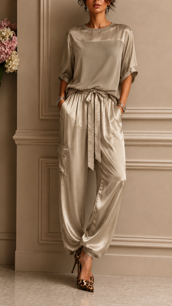 Lurelle | Conjunto elegante de dos piezas con caída fluida