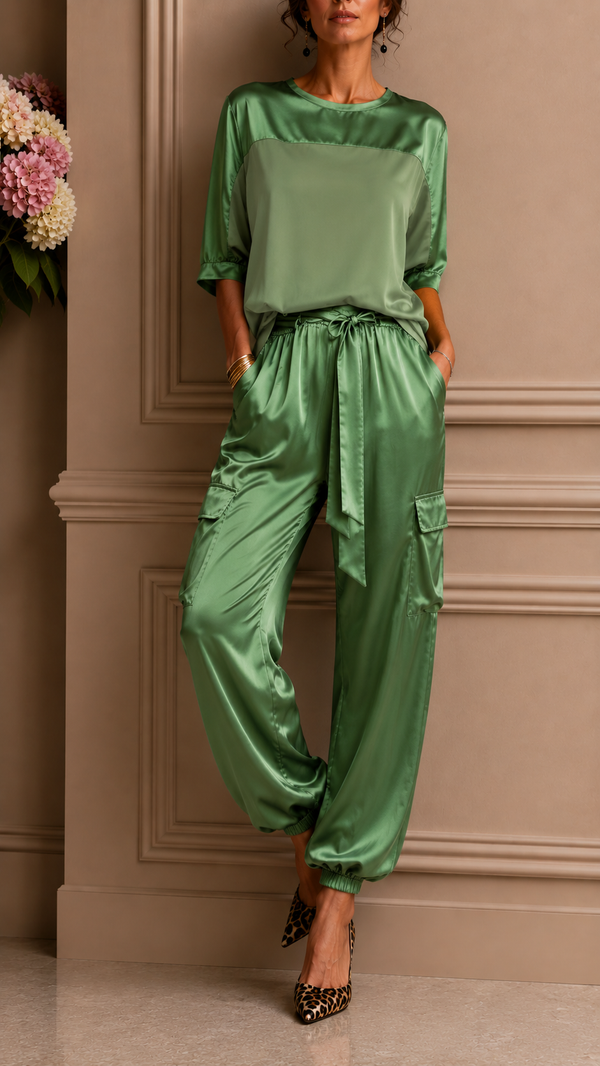 Lurelle | Conjunto elegante de dos piezas con caída fluida