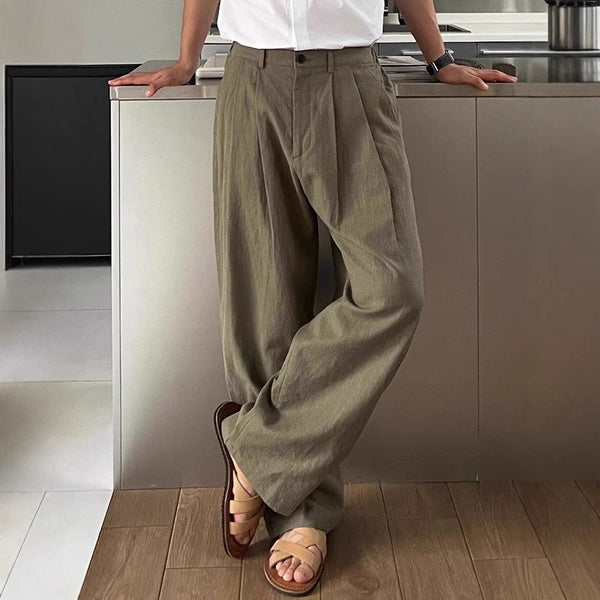 Pantalón Lino Pierna Ancha