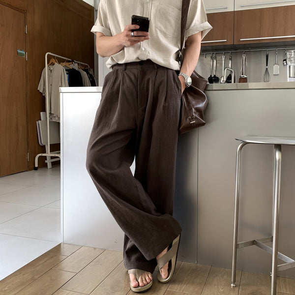 Pantalón Lino Pierna Ancha