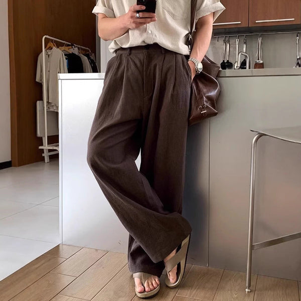 Pantalón Lino Pierna Ancha