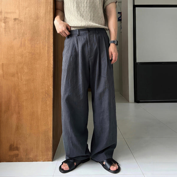 Pantalón Lino Pierna Ancha