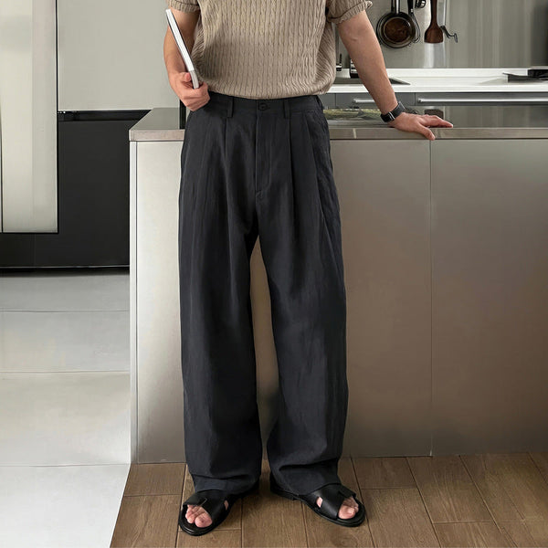 Pantalón Lino Pierna Ancha
