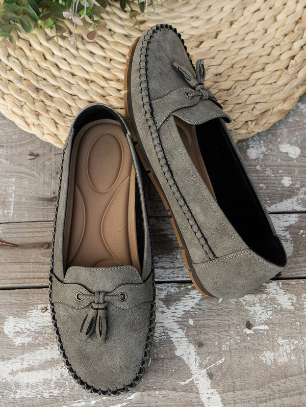 Mocasines con Lazo y Suela Flexible