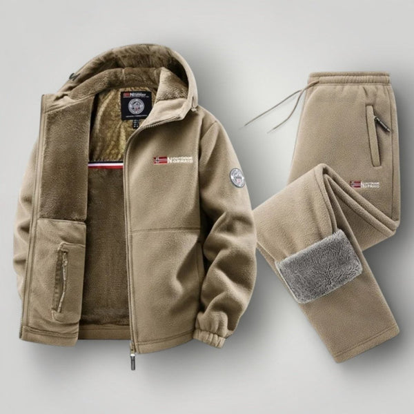 Elegante conjunto de felpa
