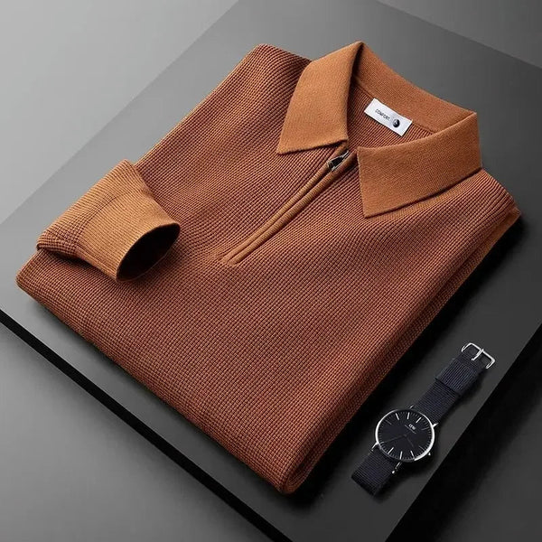 Elegante jersey con cremallera para hombre
