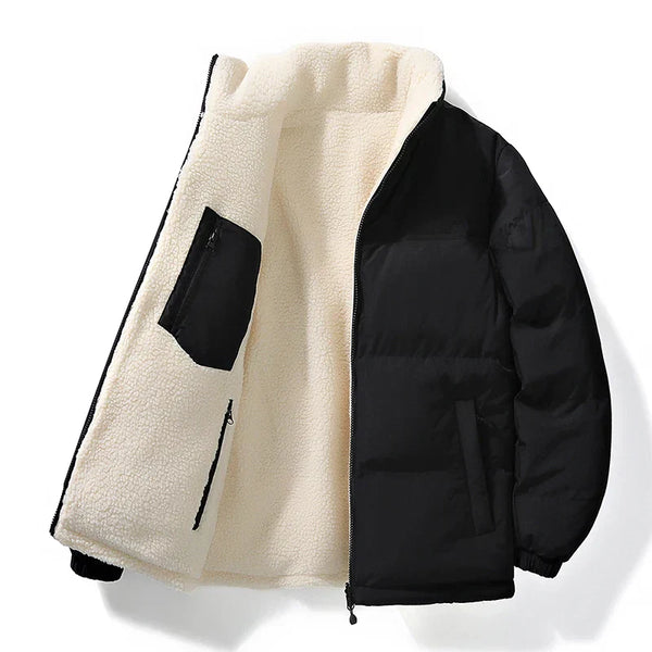 Chaqueta Elegante Reversible con Forro Polar