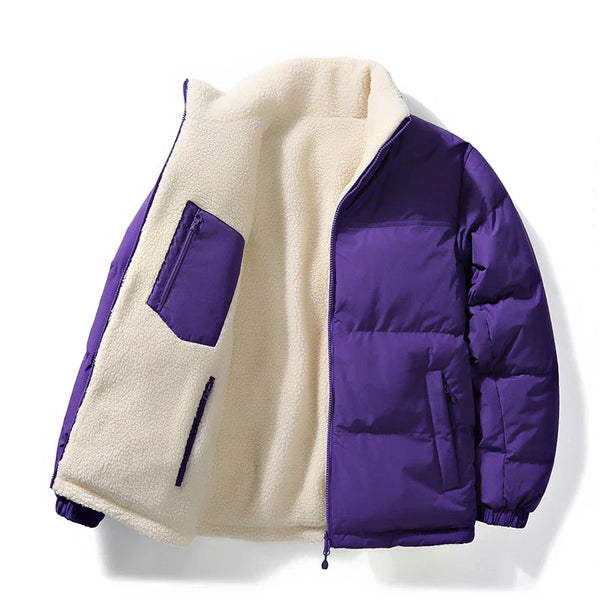 Chaqueta Elegante Reversible con Forro Polar