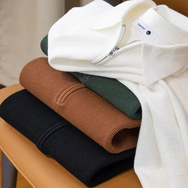 Elegante jersey con cremallera para hombre