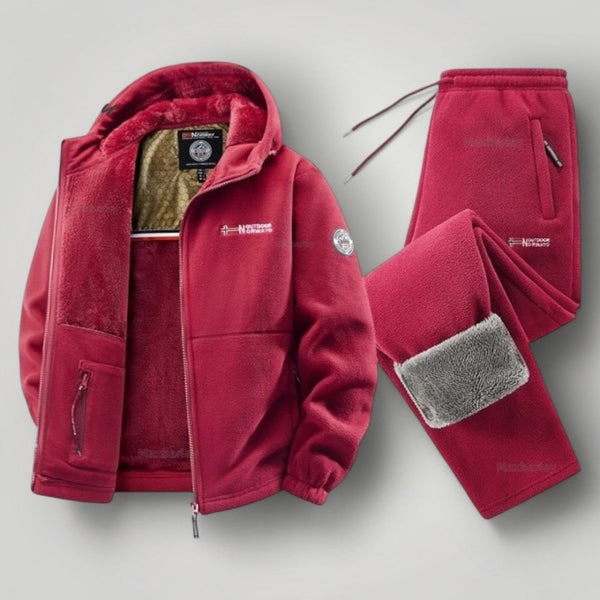 Elegante conjunto de felpa