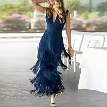 Vestido Midi Flecos