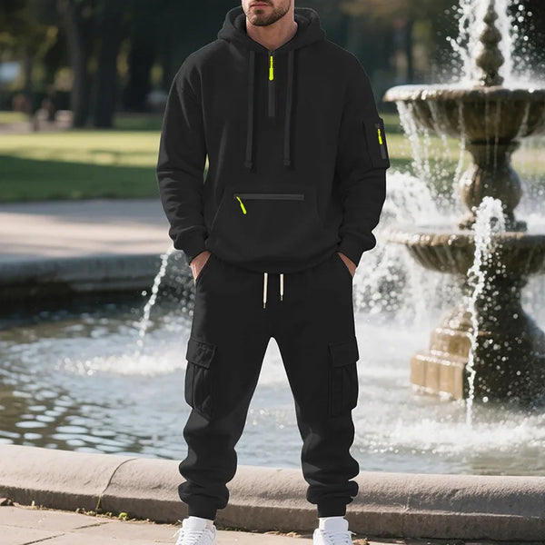 Elegante conjunto multibolsillos para hombre
