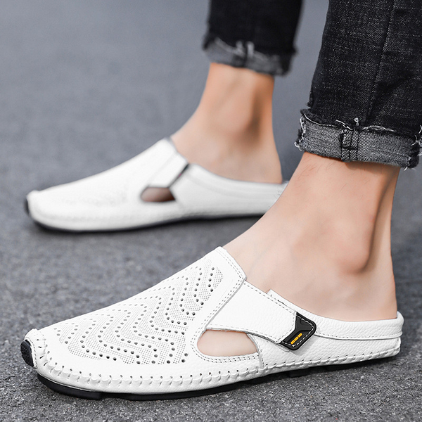 Sandalias transpirables de piel italiana