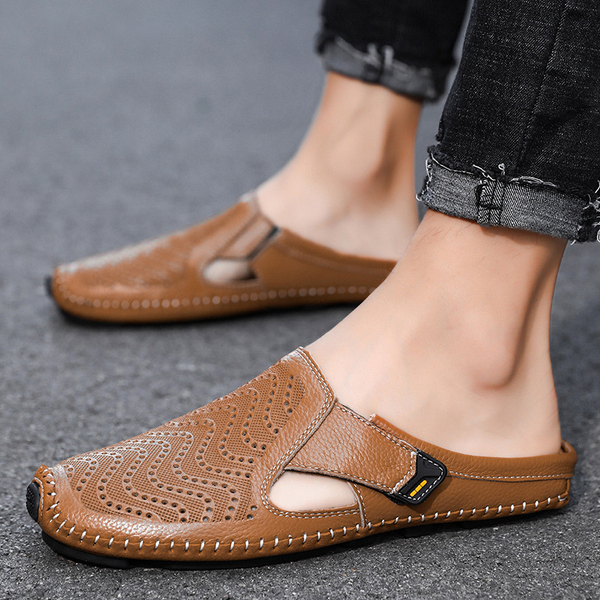 Sandalias transpirables de piel italiana