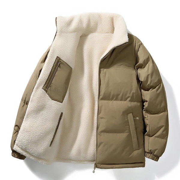 Chaqueta Elegante Reversible con Forro Polar