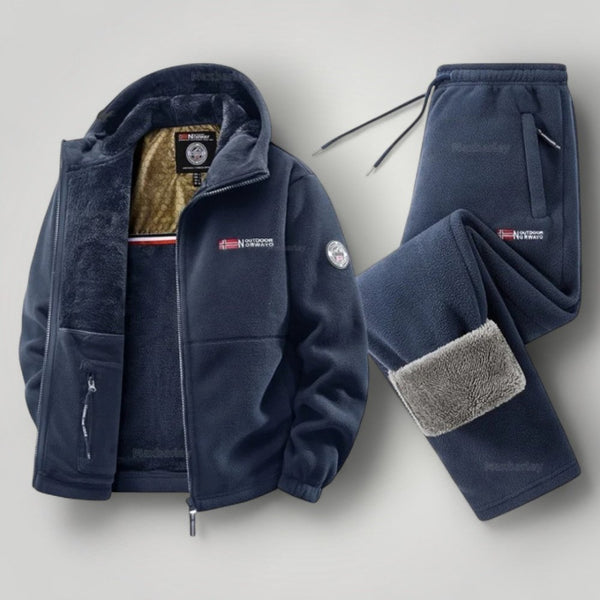 Elegante conjunto de felpa