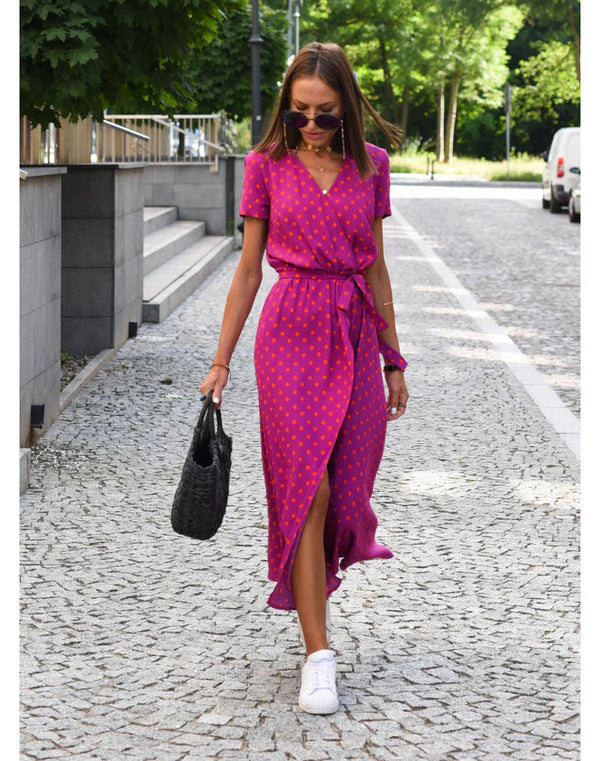 Vestido Midi Floral Rosa